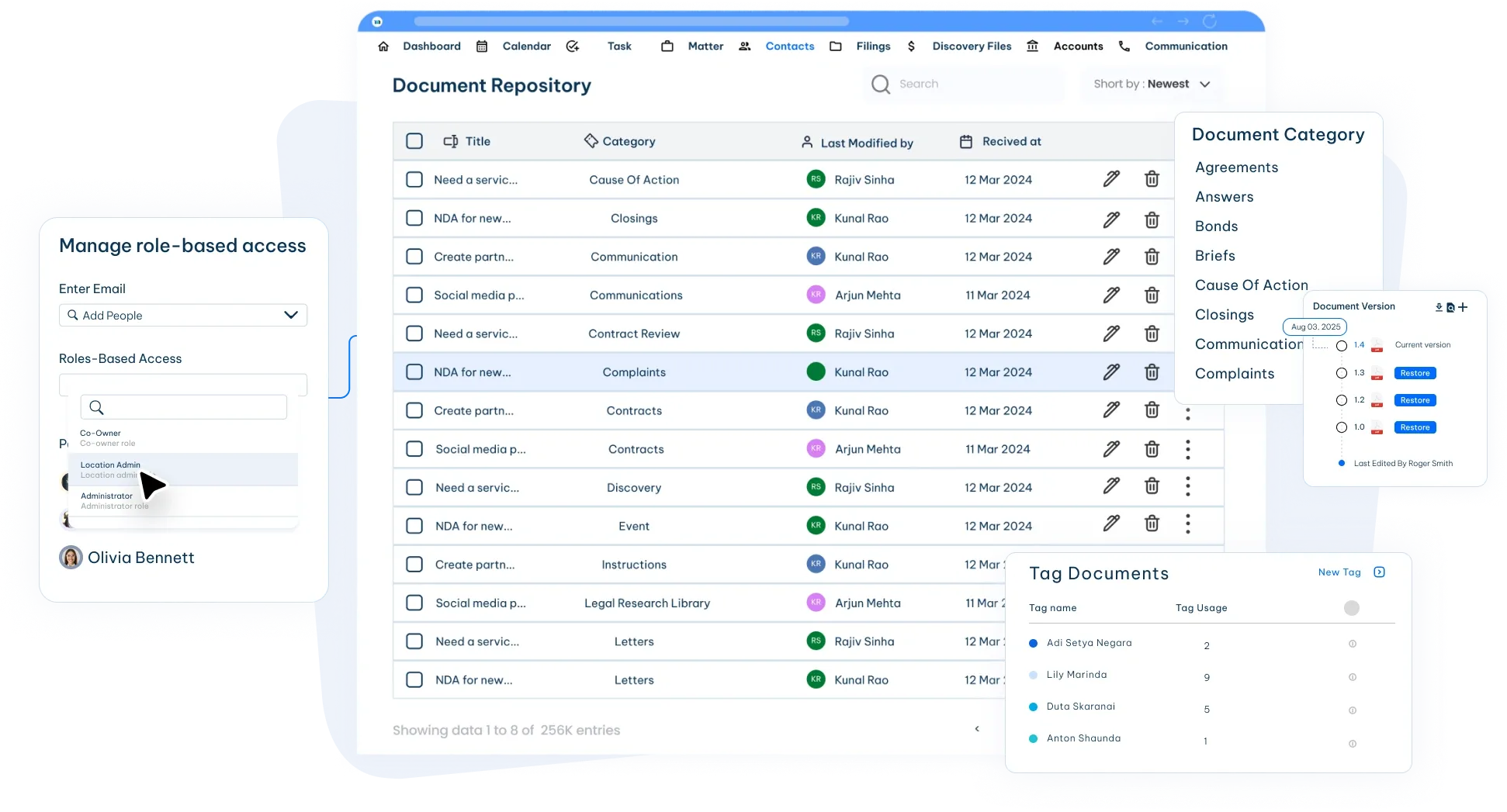 Document Management Software Interface